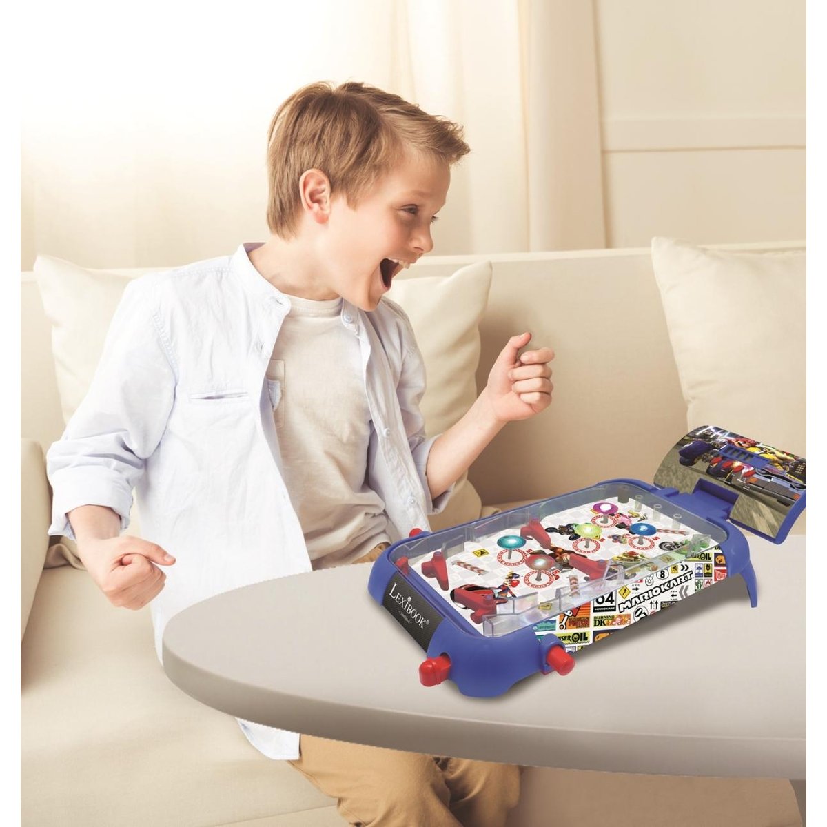 Flipper électronique de table Mario Kart bleu, LEXIBOOK