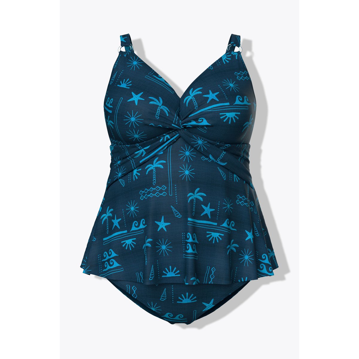 Tankini avec bonnets souples bleu foncé, ULLA POPKEN