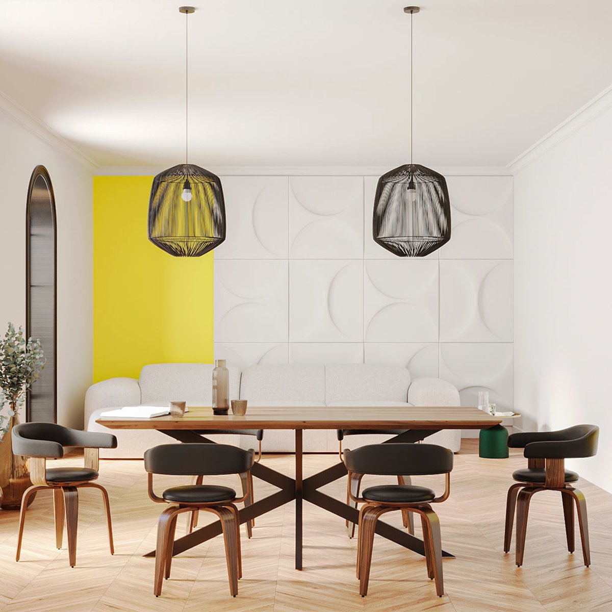 Table rectangulaire 8 personnes en bois de suar et métal 220 cm - SUDIRMAN bois naturel, MAISON PAVANE