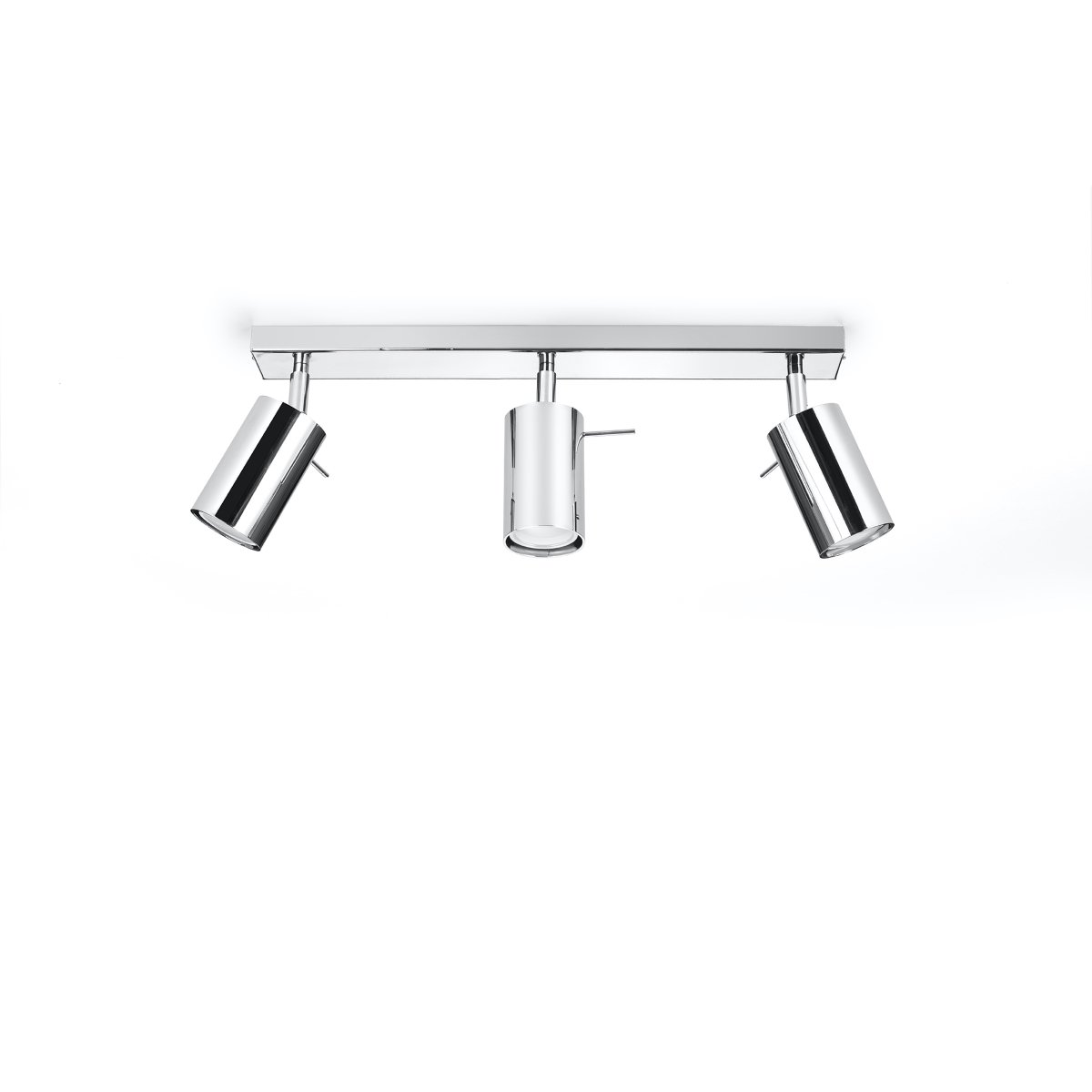 Plafonnier Acier Chrome GU10 3 Ring gris, EDEN