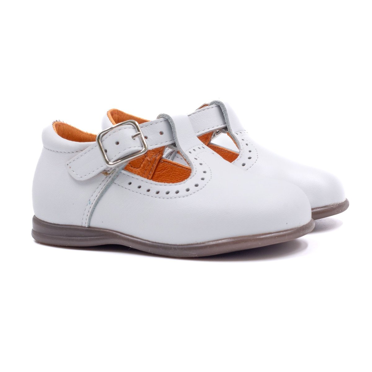 Chaussures en cuir pour premiers pas - BONI MAX blanche, BONI&SIDONIE