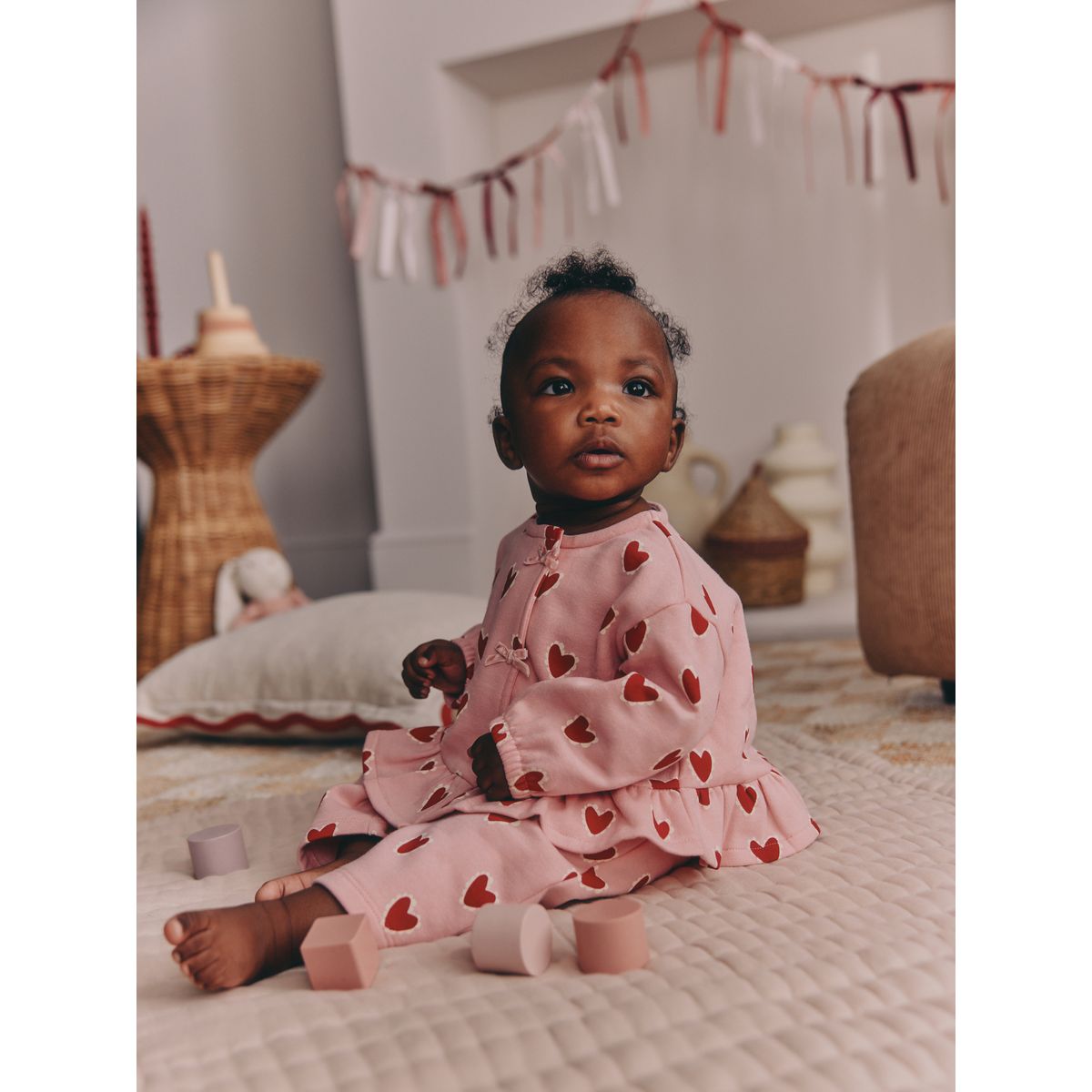Legging et haut bébé, 2 pièces coeur rose, NEXT