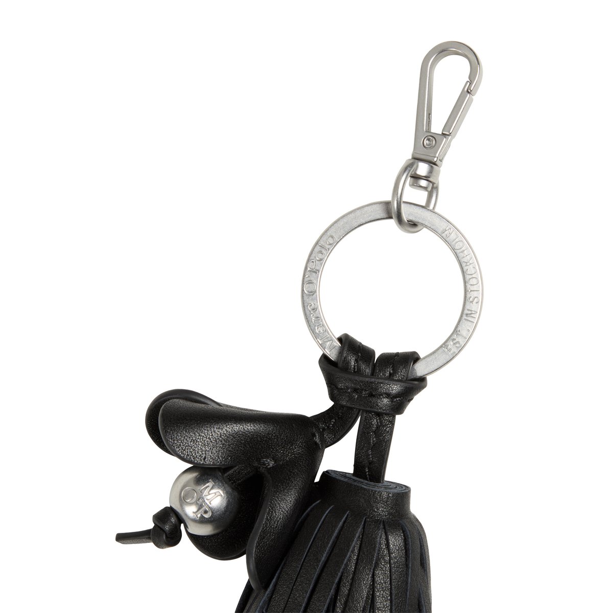 Porte-clés modèle Leila en cuir de vachette de qualité supérieure noir, MARC O'POLO