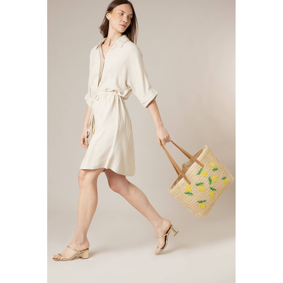 Sac cabas souple en fibre naturelle tressée MANON natural, DEELUXE