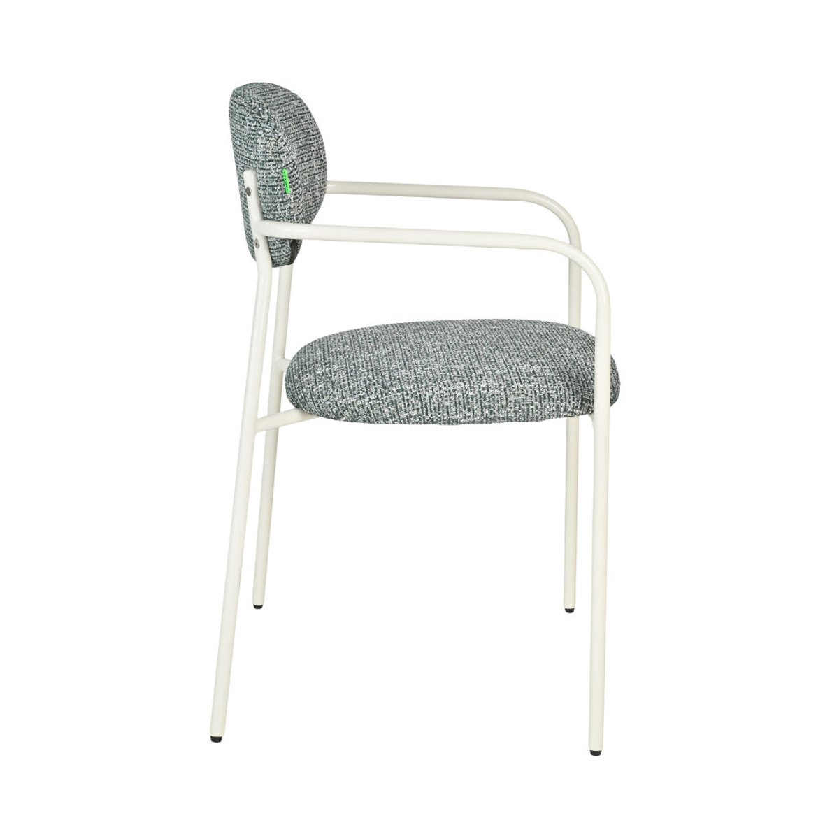 Lot de 2 fauteuils de table en tissu pieds métal- ANATOLE vert, DRAWER