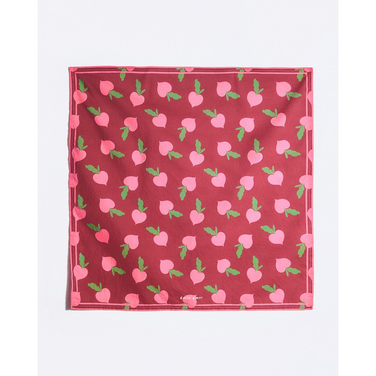Bandana Radis love rouge bordeaux, EMOI EMOI