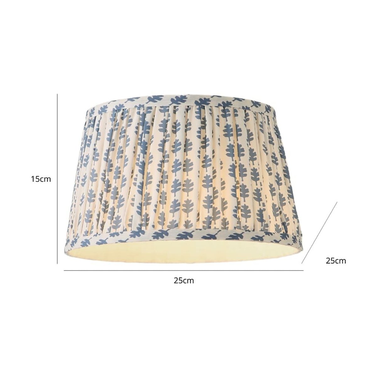 25cm Gracelyn Floral Pleated Pendant Shade blue, SO'HOME