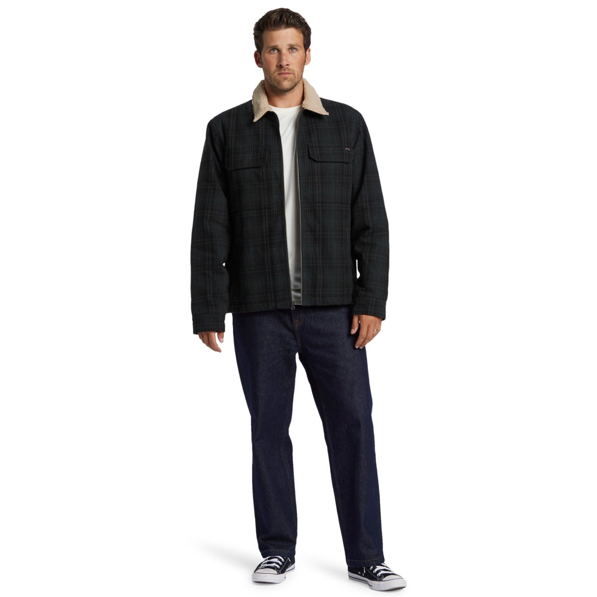 Veste doublée en sherpa BARLOW vert forest green, BILLABONG