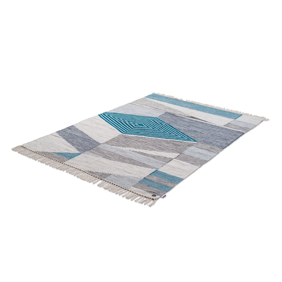 Tapis salon tissé main réversible - VINTAGE turquoise multicolore, TOM TAILOR