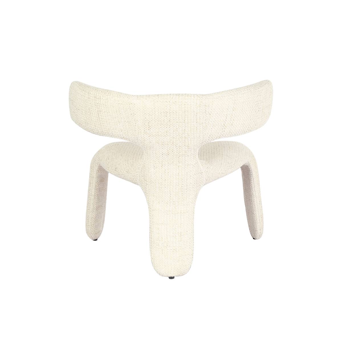 Fauteuil en tissu RÉMY blanc, MADE IN MEUBLES 