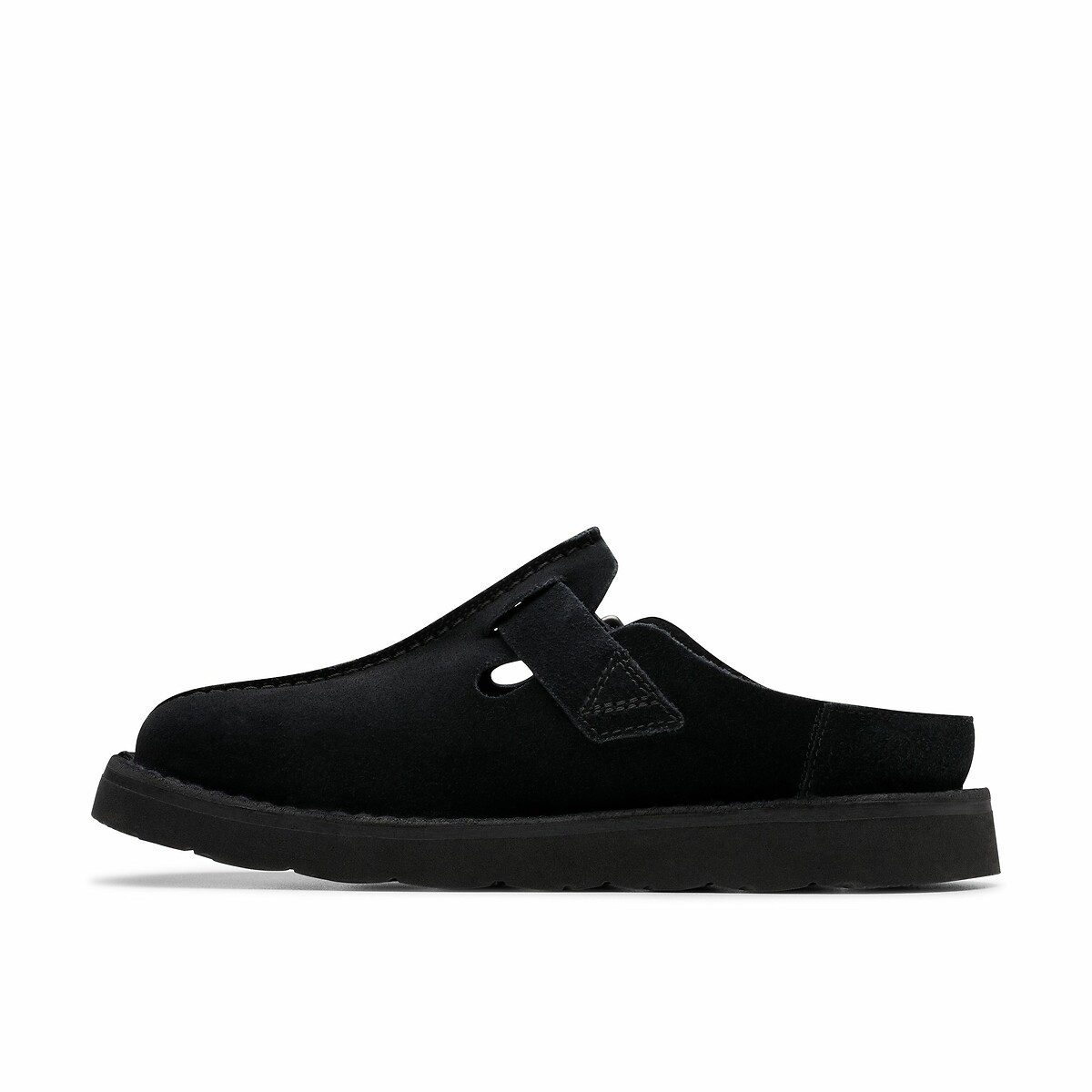 Mules fermées en cuir suédé Solsbury noir, CLARKS