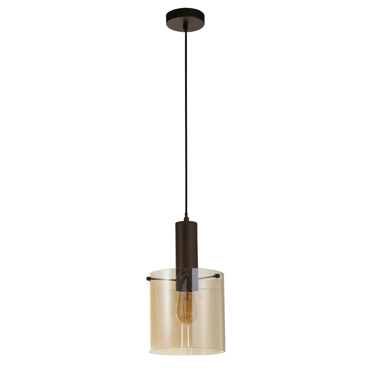 Soka Glass Pendant Light in Amber mocha, SO'HOME