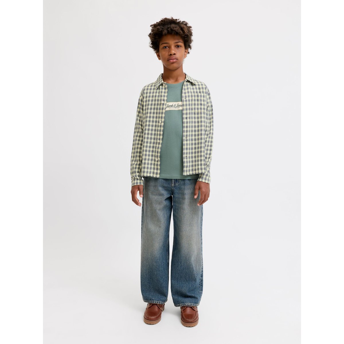 Chemise grise - odyssey gray 1, JACK & JONES JUNIOR