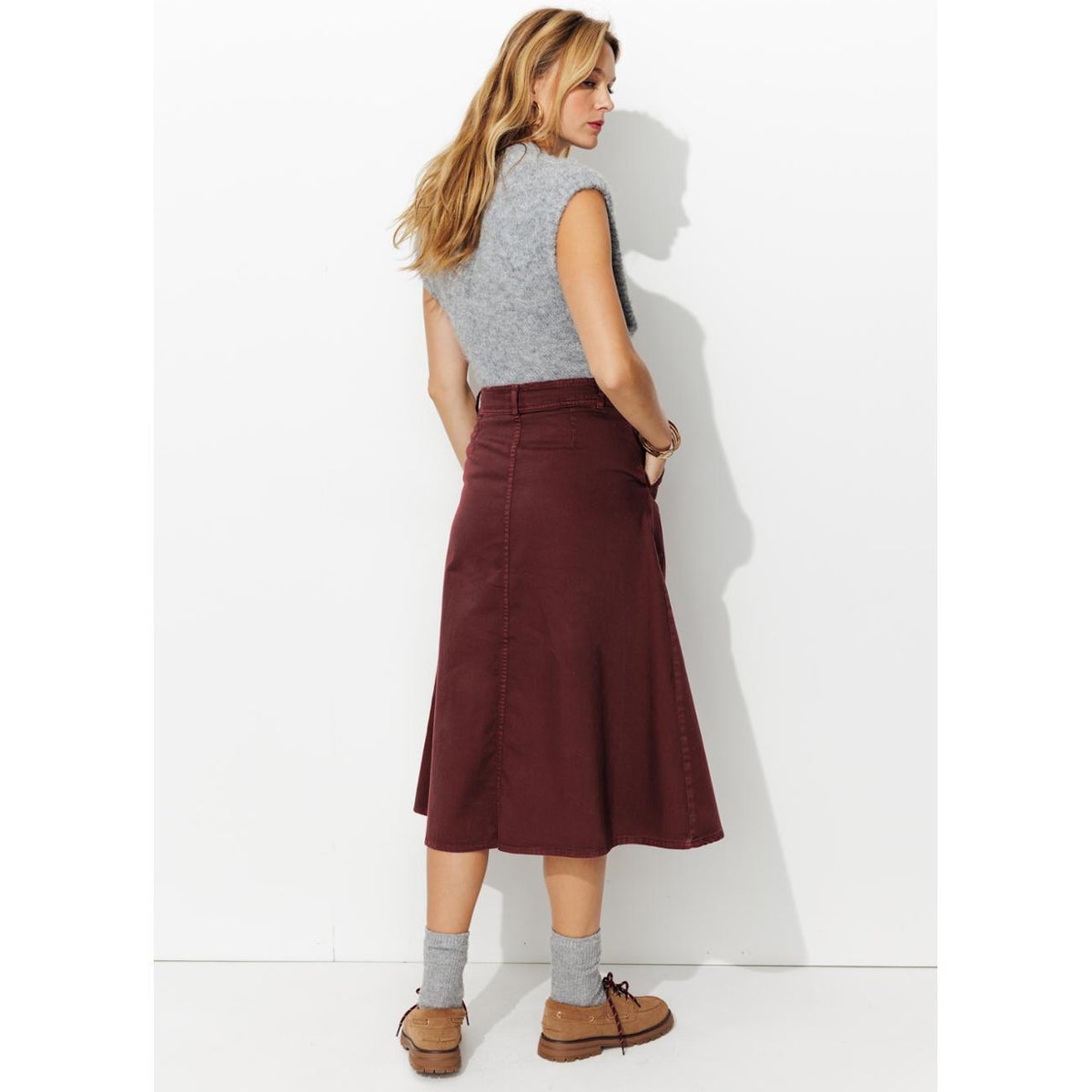 ARCHIVE n°6 la jupe en jean bordeaux, PROMOD