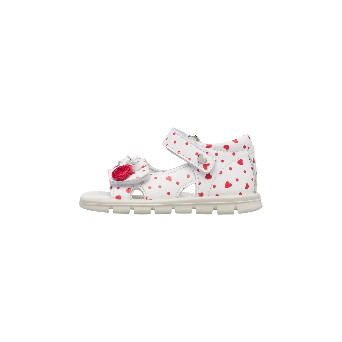 Sandales en cuir KIFFY blanc-rouge-, FALCOTTO