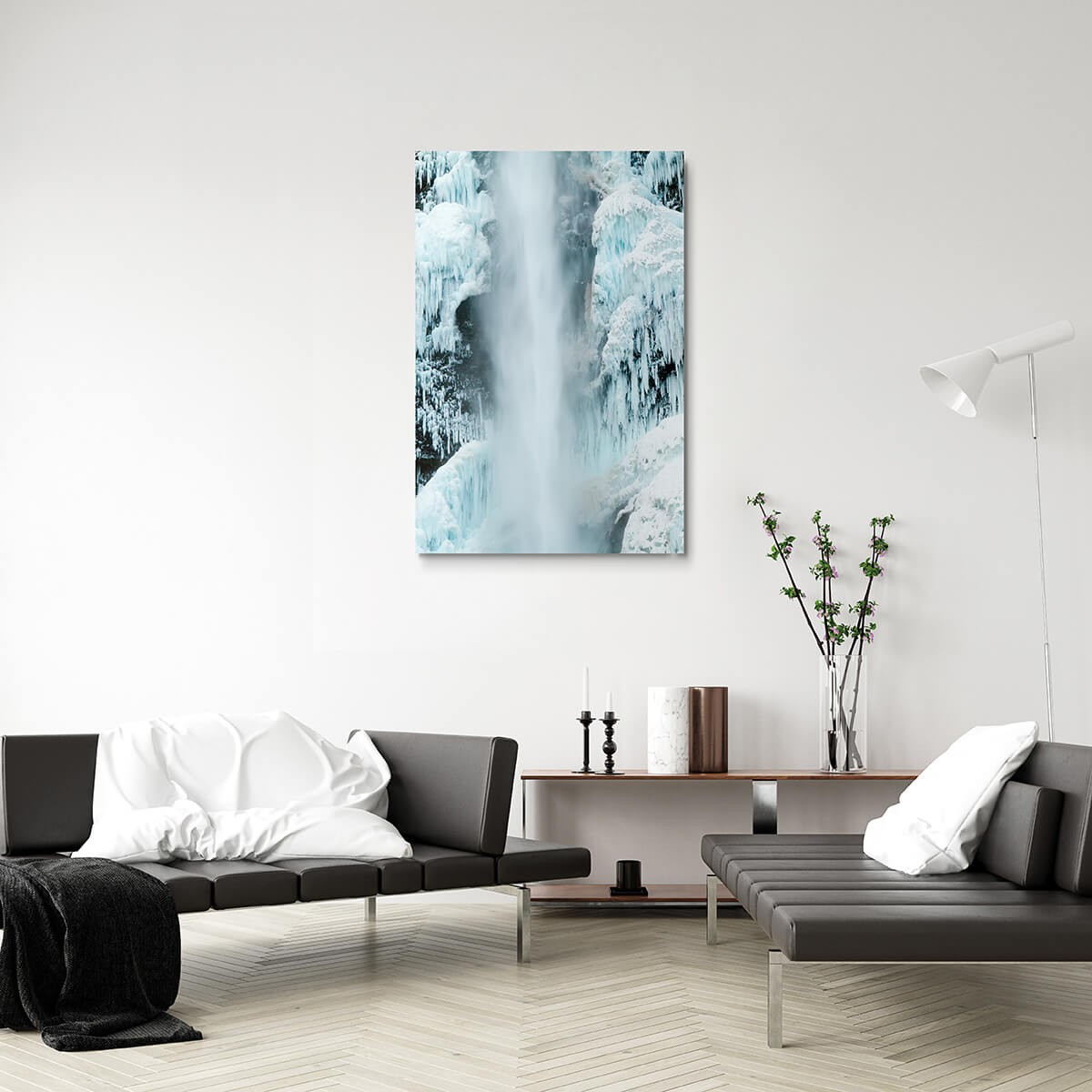 Tableau Mural Cascade Enneigée NATURE ÉVASION tableau en verre synthétique, CEANOTHE