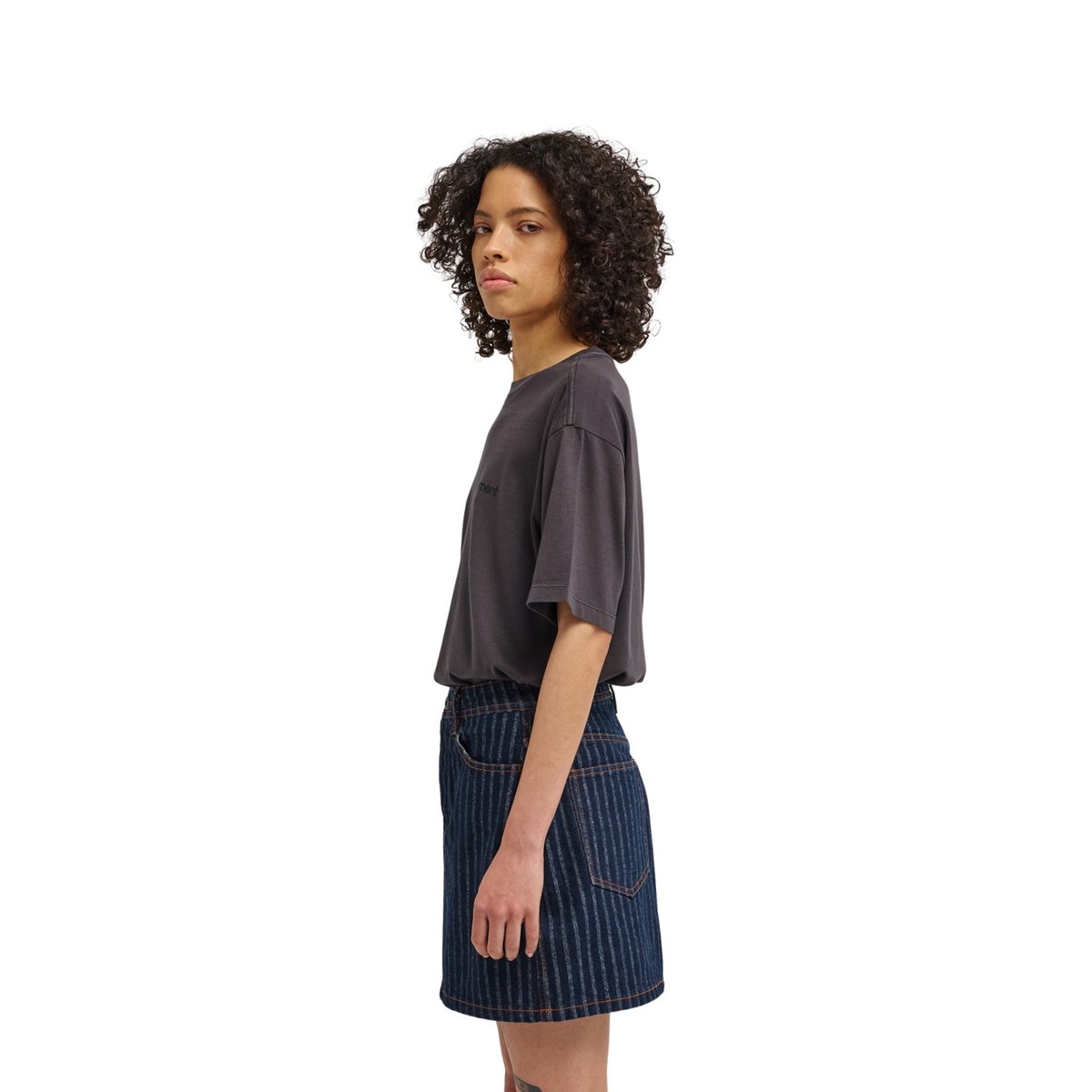 Jupe en jean 365 D bleu herringbone denim, ELEMENT