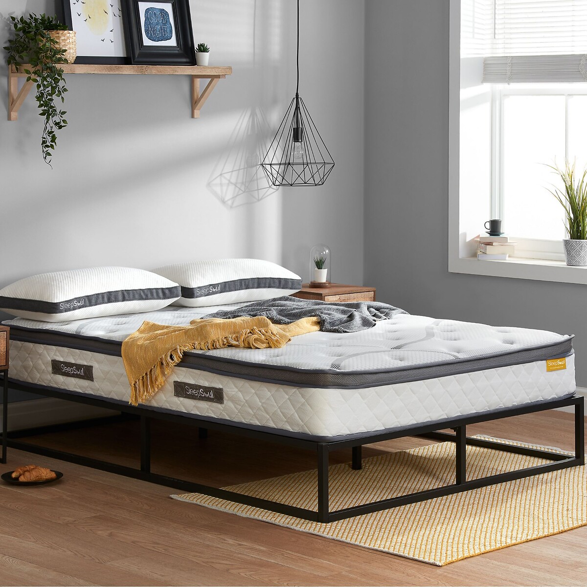 SleepSoul Heaven Pocket Hybrid Mattress white, SLEEPSOUL