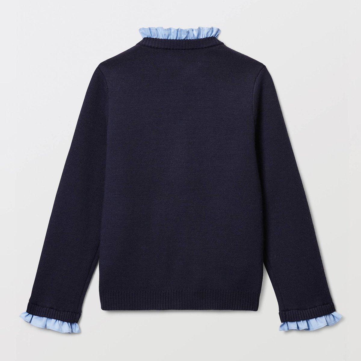 Pull avec col et poignets de chemise contenant de la laine cachalot, MONOPRIX