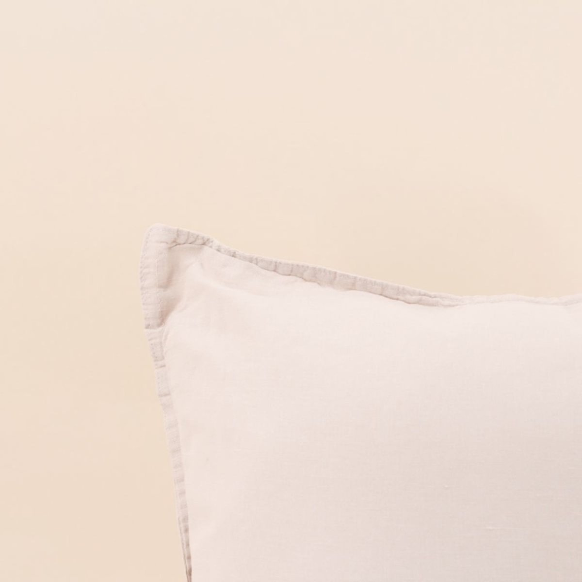 Coussin avec lin 45x45cm blanc, ORNAMI