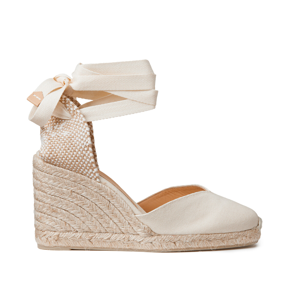Chiara Canvas Wedge Espadrilles beige, CASTANER