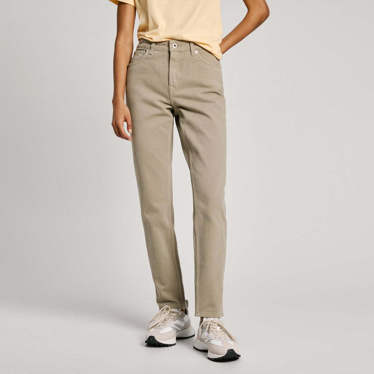 Jean Coupe Tapered, Taille Haute - Violet vert délavé, PEPE JEANS