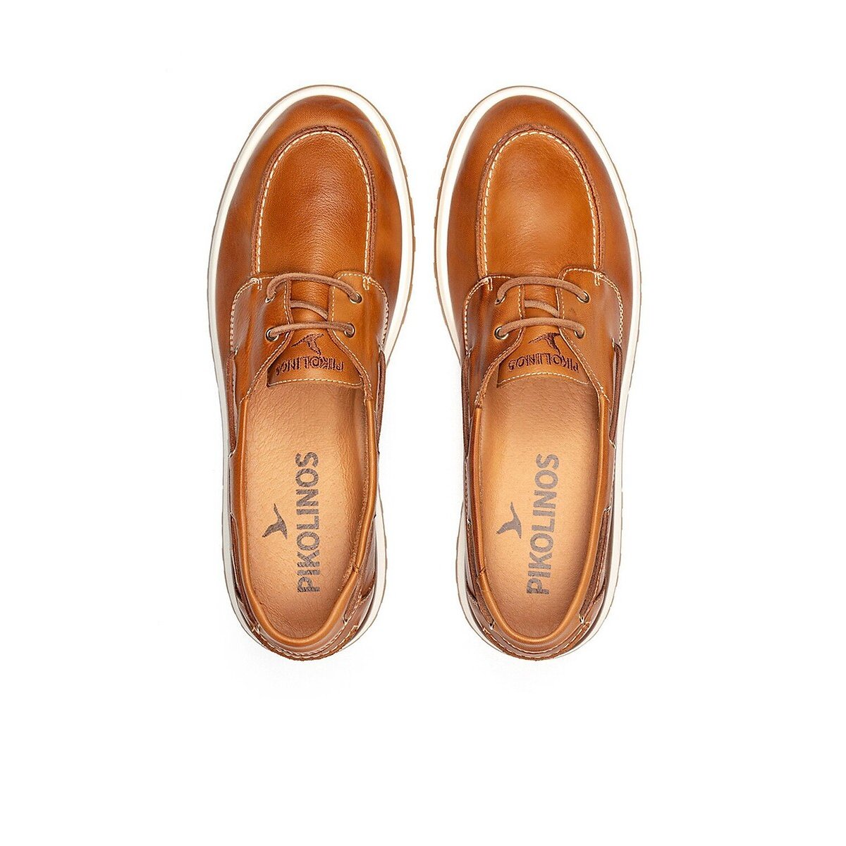 Chaussures bateau en cuir, DENIA cognac, PIKOLINOS
