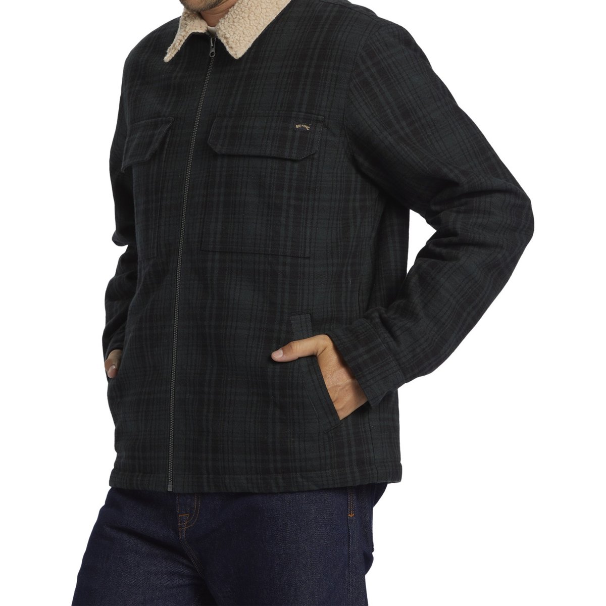 Veste doublée en sherpa BARLOW vert forest green, BILLABONG