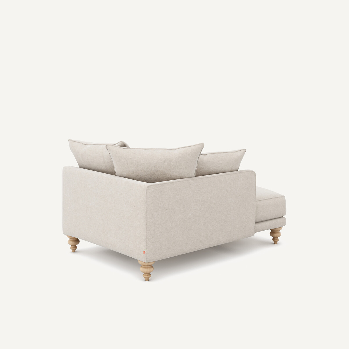 Chaiselongue aus meliertem Stoff, LAZARE elfenbein, AM.PM