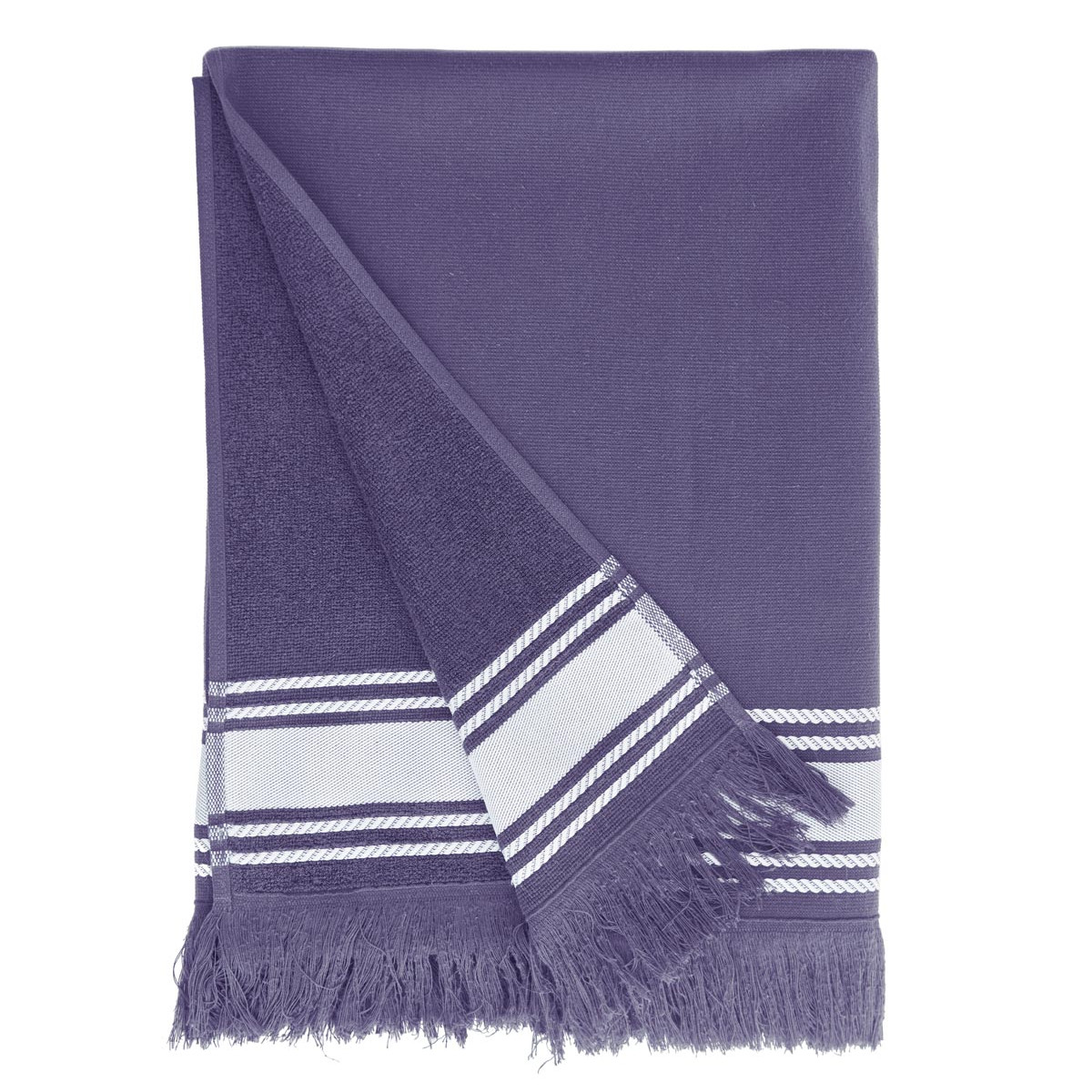 Fouta / Serviette de plage 100x180 cm BAHAMAS corail, SENSEI MAISON