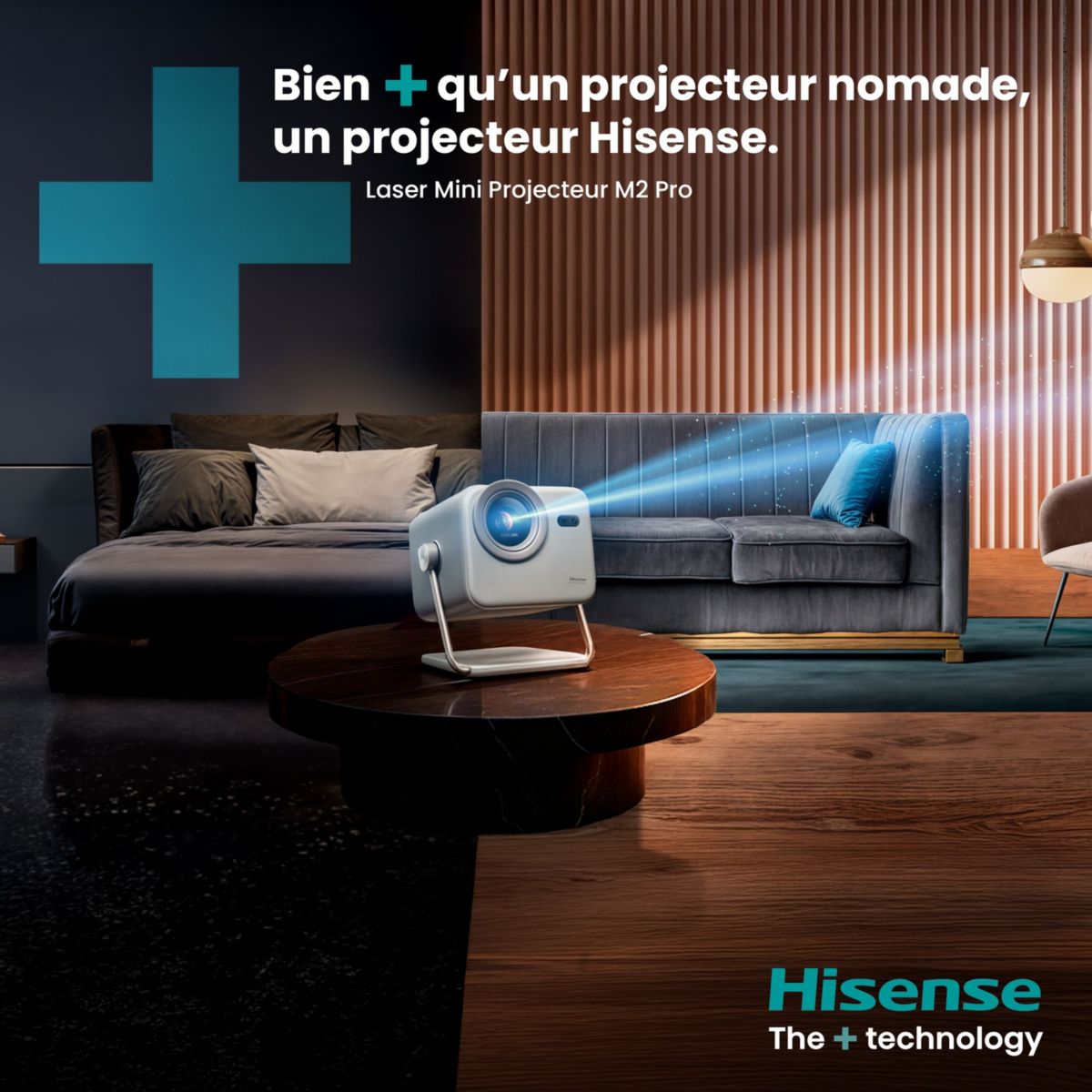 Vidéoprojecteur home cinéma Laser Mini Projecteur M2 Pro gris, HISENSE