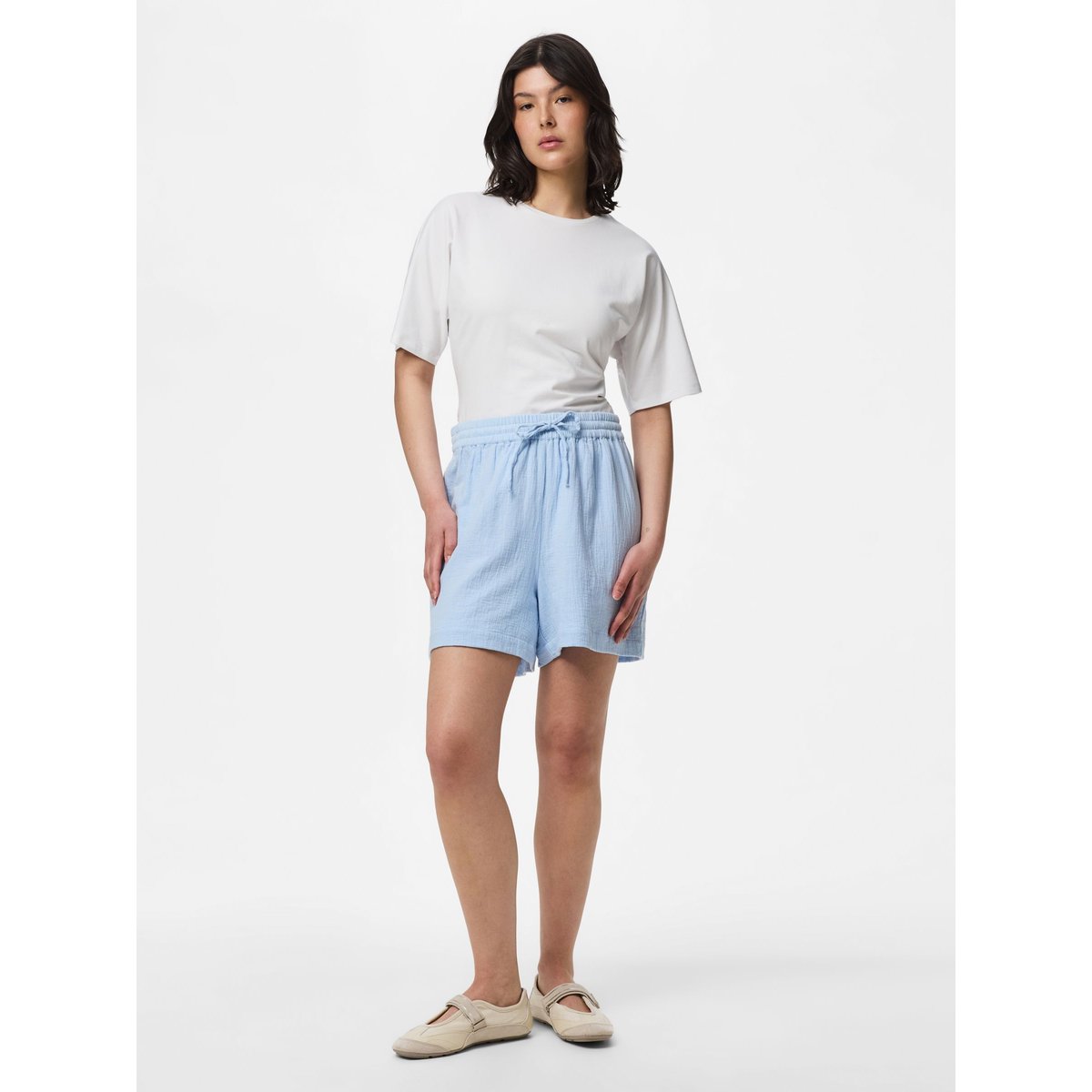 Short cashmere blue, PIECES