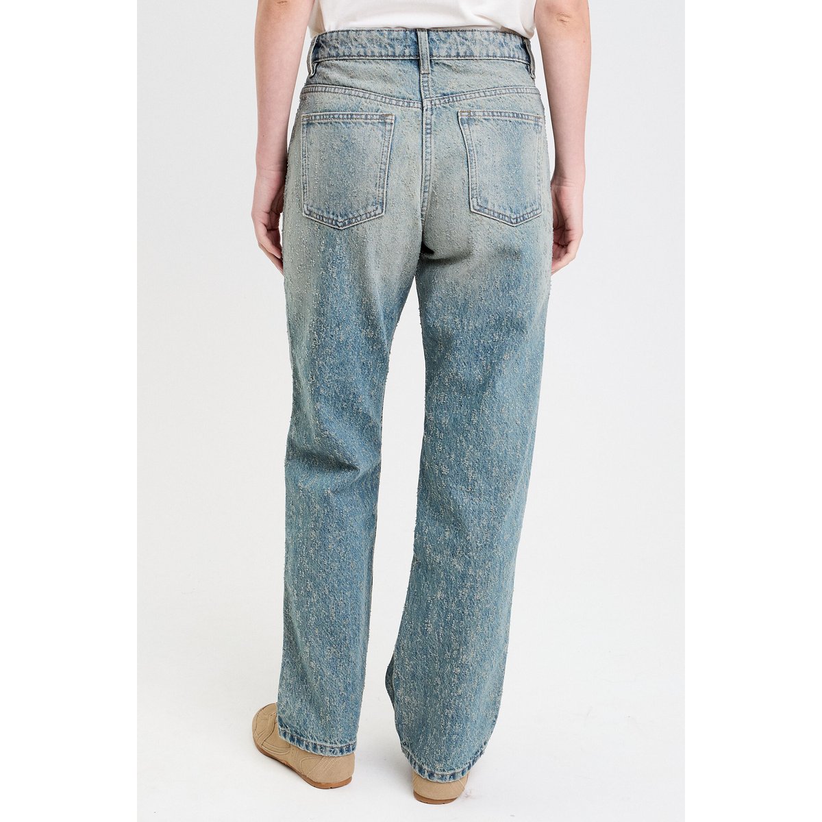 Jean droit taille standard denim dirty, CACHE CACHE