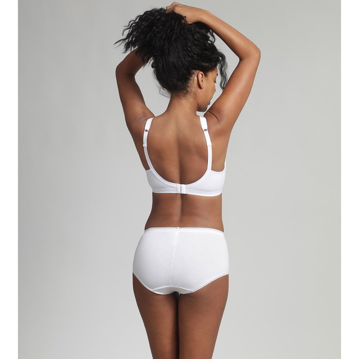 Set van 2 midi slips in katoen en kant wit, PLAYTEX