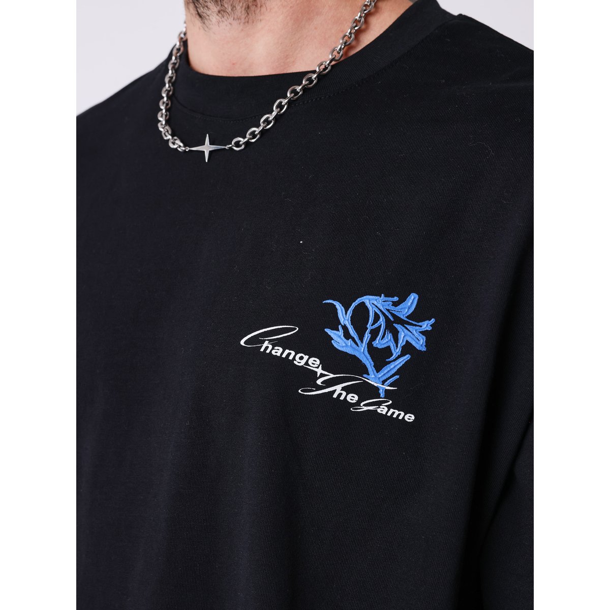T-shirt floral noir, PROJECT X