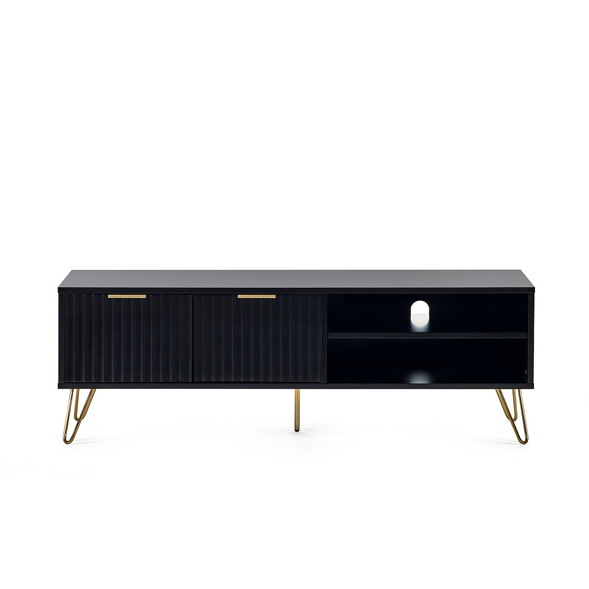 Ancona Sculptural TV Unit black, SO'HOME