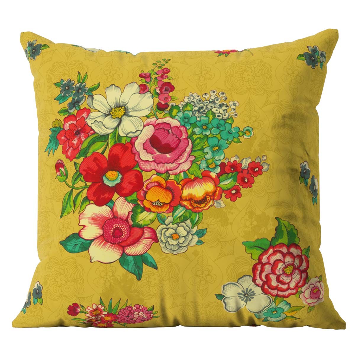 Housse de coussin extérieur HANAMI jaune, VENT DE BOHÈME