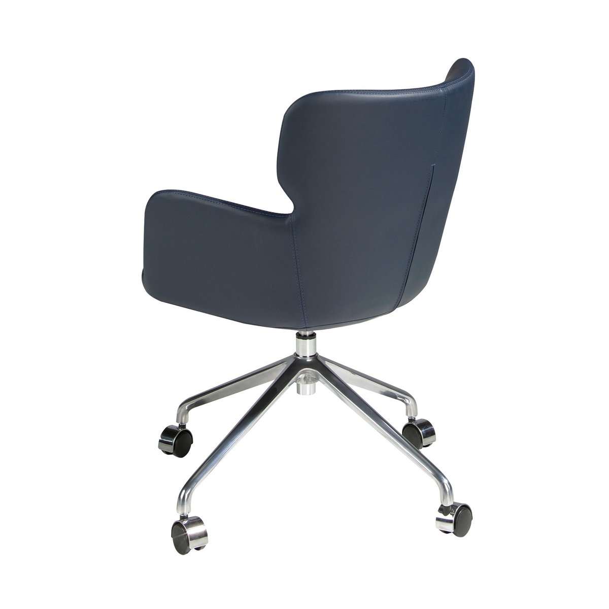 Chaise de bureau pivotant en similicuir bleu bleu | acier, ANGEL CERDA