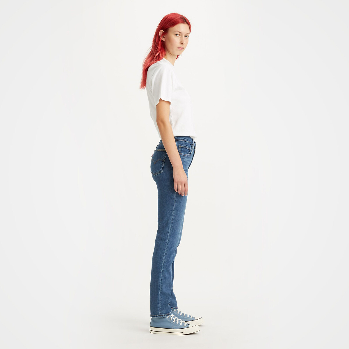 Jean 724 High Rise Straight blue wave mid, LEVI'S