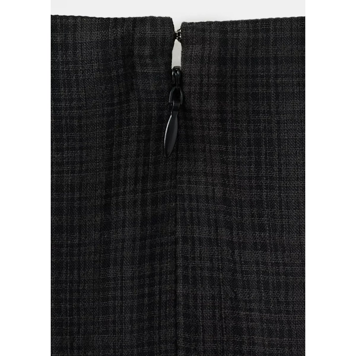 Robe courte texture à col en V noir, MANGO TEEN