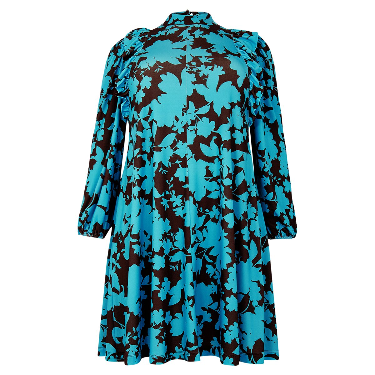 Robe volanté /à volants turquoise, YOEK