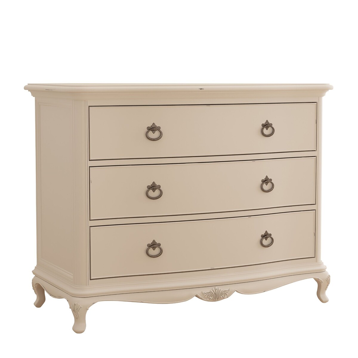 Ivory French-Vintage 3 Drawer Low Chest ivory, WILLIS & GAMBIER