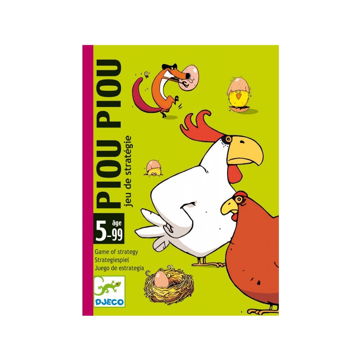 Jeu de carte Piou Piou multicolore, DJECO