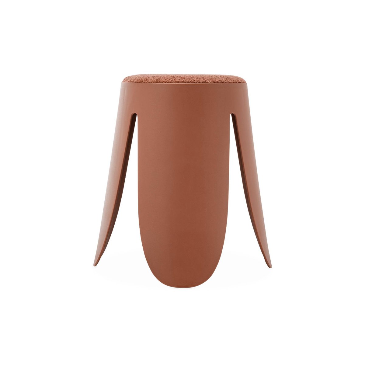 Tabouret empilable bouclette texturée (lot de 4) NIKI terracotta, SWEEEK