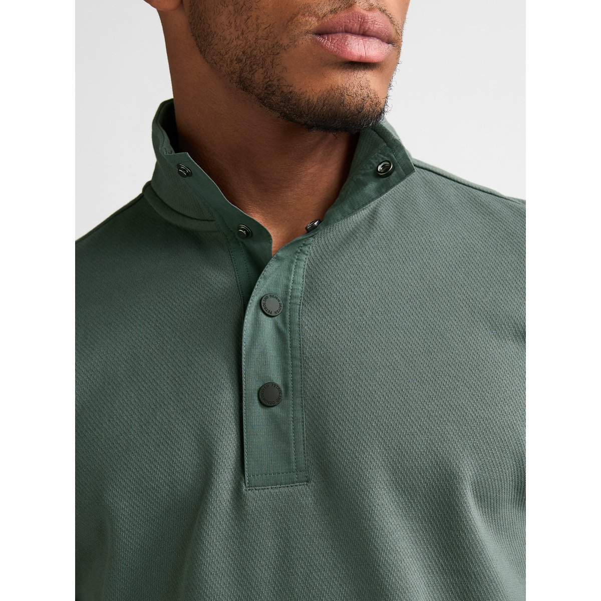 Sweat à col boutonné forgecore vert steel green, PETROL INDUSTRIES