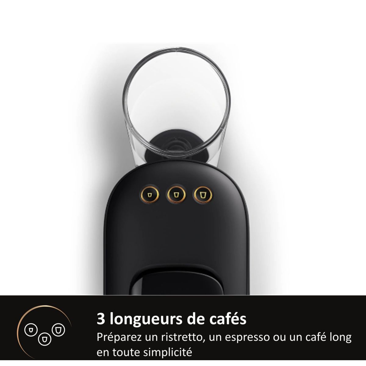 Cafetière à dosette LM9012/60 L'Or Barista Sublime Noire, 19 bars couleur unique, PHILIPS