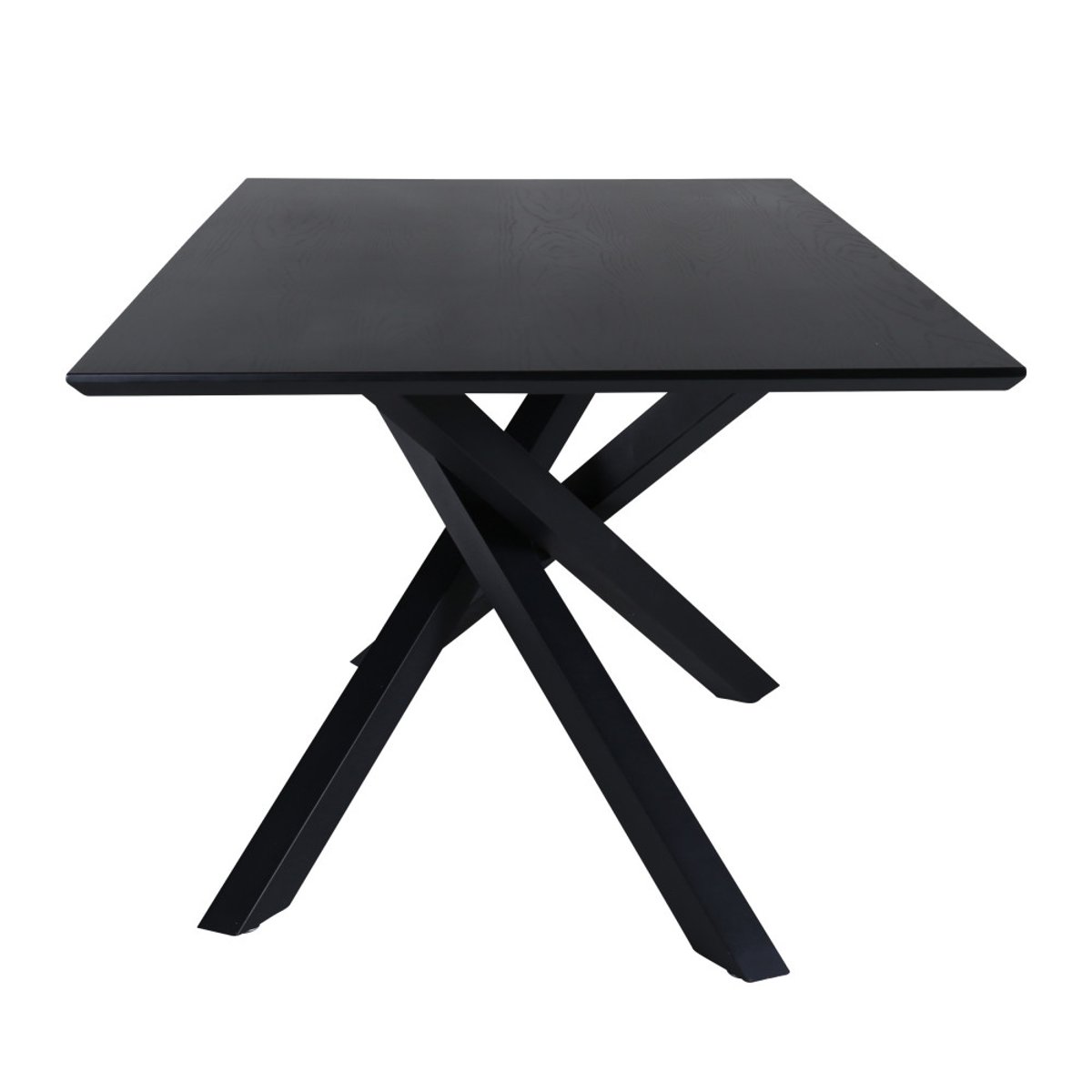 Table à manger 8 personnes en bois et métal- PIAZZA noir, VENTURE HOME