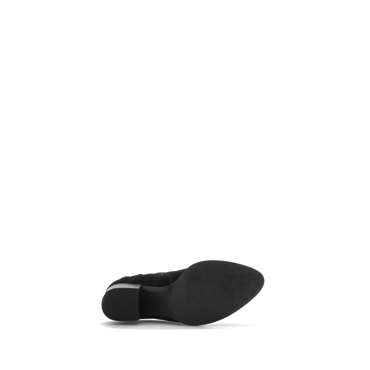 Bottines en cuir à talon décroché noir velours, GABOR