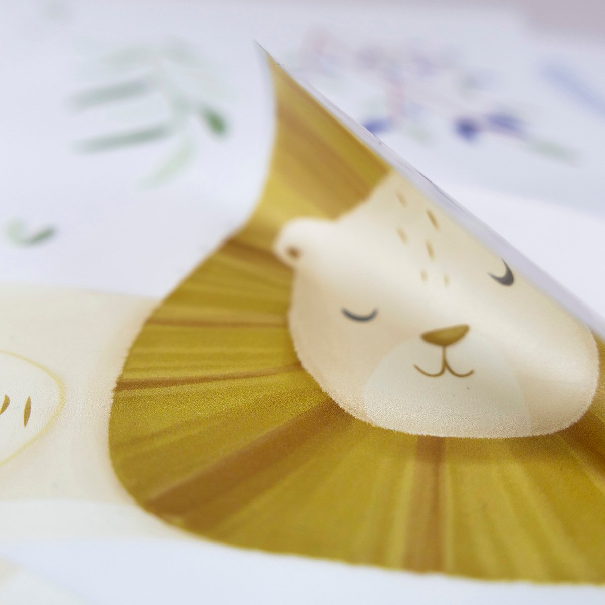 Stickers muraux pour enfant Petits animaux de la savanne coloris pastel, LITTLE DUTCH