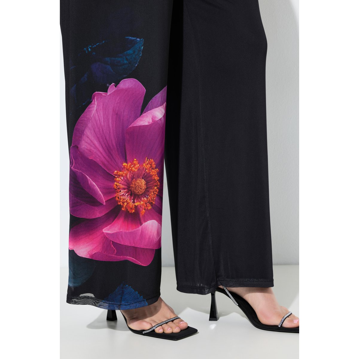 Pantalon en mousseline doublée noir, ULLA POPKEN